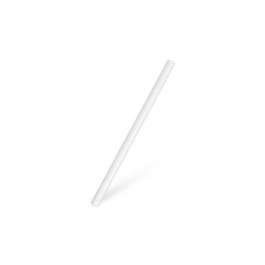 Slamky papierové JUMBO biele 15 cm, Ø 8 mm [100 ks]