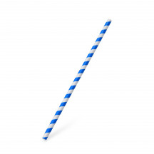 Slamka papierová JUMBO modrá špirála 25 cm, Ø 8 mm [100 ks]