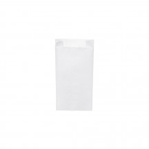 Papierové vrecko s bočným skladom biele 12+5 x 24 cm `1kg` [1000 ks]