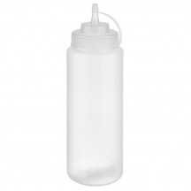 Fľaša-dávkovač-biberon Ø 8 cm, výška: 26,5 cm, 1,025 l, polyetylén priesvitná, hrdlo: Ø 5,5 cm