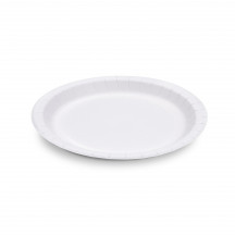 Papierový tanier (FSC Mix) extra-pevný biely Ø23cm [100 ks]