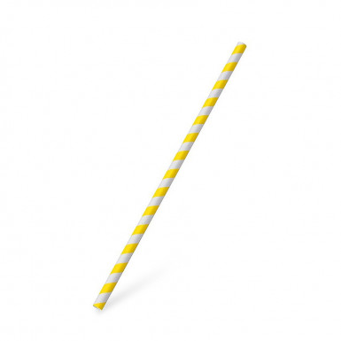 Slamka papierová Špirála žltá `JUMBO` Ø8mm x 25cm [100 ks]