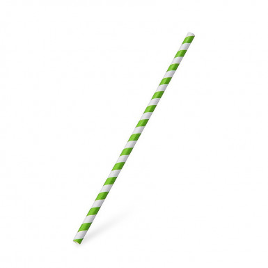 Slamka papierová Špirála zelená `JUMBO` Ø8mm x 25cm [100 ks]