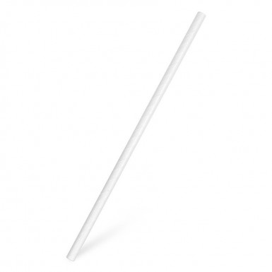 Slamka papierová biela `JUMBO` Ø8mm x 25cm [100 ks]