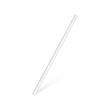Slamky papierové JUMBO biele 20 cm, Ø 8 mm [20 ks]