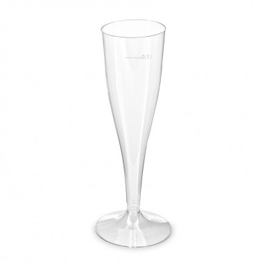 Pohárik kryštál na sekt (PS) dvojdielny Ø65mm 0,1L [6 ks]