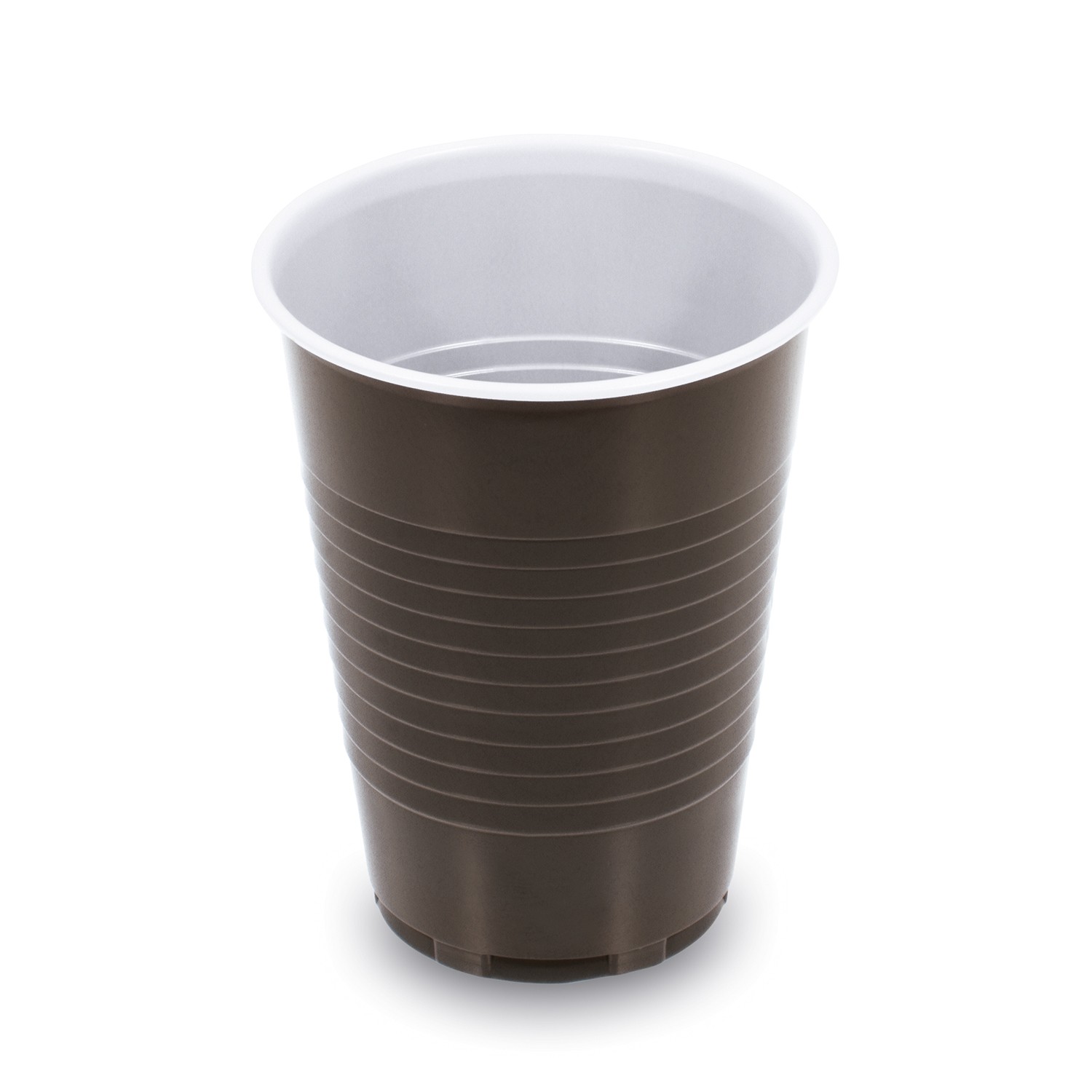 Kávový pohár hnedo-biely 0,18 l (PP) [15 ks]