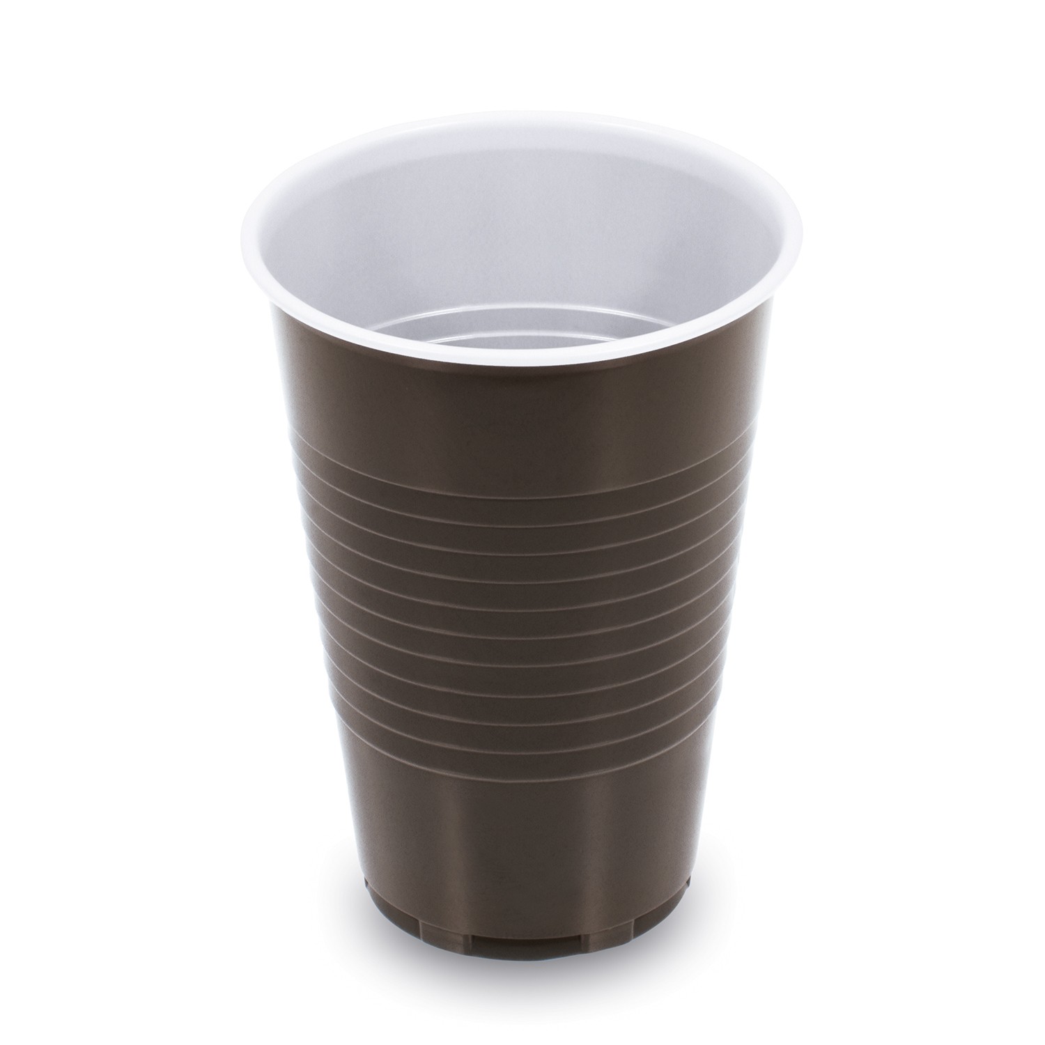 Kávový pohár hnedo-biely 0,18 l -PP- (Ø 70 mm) [100 ks]