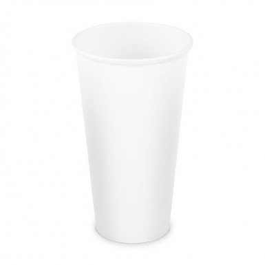 Papierový pohár biely Ø90mm 610ml `XXL: 0,5L/20oz` [50 ks]