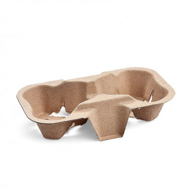 Podnos (PAP FSC Recycled) na 2 poháre 19 x 11 cm [50 ks]