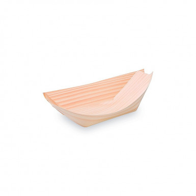 Fingerfood miska (drevená FSC 100%) lodička 13 x 8 cm [100 ks]