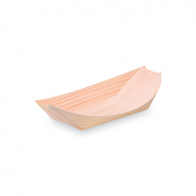 Fingerfood miska drevená, lodička 16,5 x 8,5 cm [100 ks]