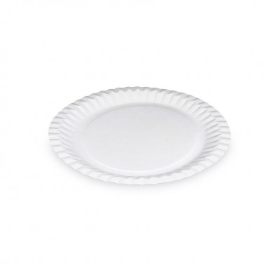 Papierový tanier (FSC Recycled) biely Ø23cm [15 ks]