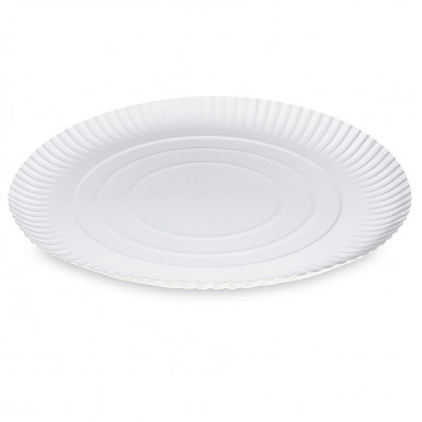 Papierový tanier (PAP-Recy) hlboký biely Ø34cm [50 ks]