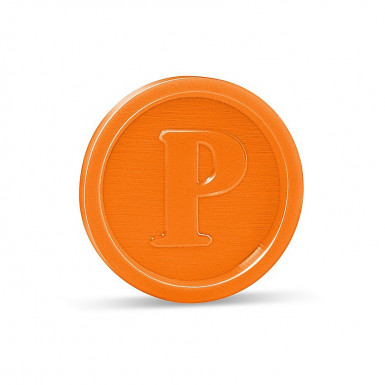 Žetón (PS) oranžový Ø23mm [100 ks]