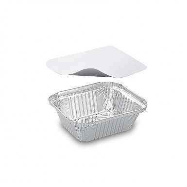 Miska (ALU) hranatá 149 x 123 x 47 mm 470ml + viečko [5 sád]