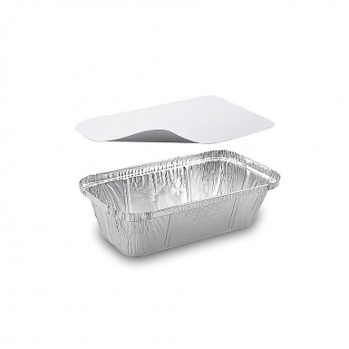 Miska (ALU) hranatá 200 x 112 x 54 mm 720ml + viečko [5 sád]