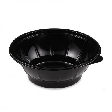 Šalátová miska (rPET) čierna Ø176mm 600ml [50 ks]