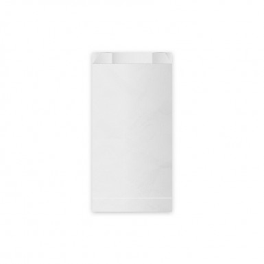 Papierové vrecko (FSC Mix) s bočným skladom biele 12+5 x 24 cm `1kg` [100 ks]