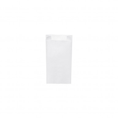 Papierové vrecko s bočným skladom biele 10+5 x 22 cm `0,5kg` [1000 ks]