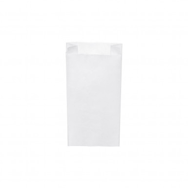 Papierové vrecko s bočným skladom biele 14+7 x 29 cm `1,5kg` [1000 ks]