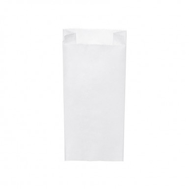 Papierové vrecko s bočným skladom biele 15+7 x 35 cm `2,5kg` [1000 ks]