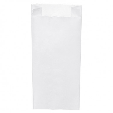 Papierové vrecko s bočným skladom biele 20+7 x 45 cm `5kg` [1000 ks]