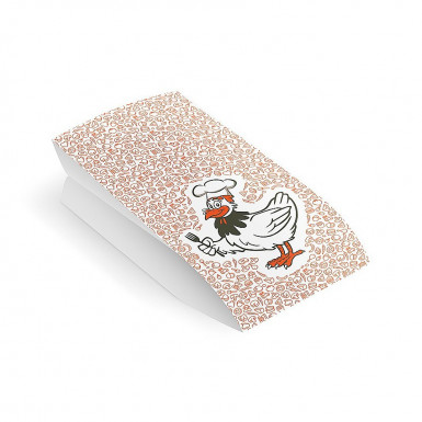 Papierové vrecko (PAP/PE) 2vrstvé nepremastiteľné na kurča 13+8 x 28 cm `1/1` [100 ks]