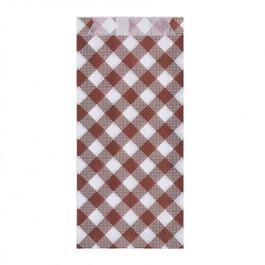 Papierové vrecko Karo 9+2,5 x 20 cm na párok v rožku [300 ks]