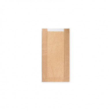 Papierové vrecko (PAP/PP) s okienkom 15+6 x 29 cm [1000 ks]