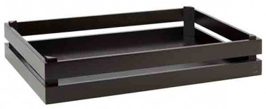 Prepravka SUPERBOX GN 1/1 55,5x35 cm, výška: 10,5 cm drevo agát, farba čierna