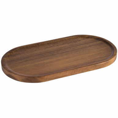 Podnos ALL-ROUNDER servírovací 28,5  x 15,5 cm, výška: 3,5 cm, hnedé drevo