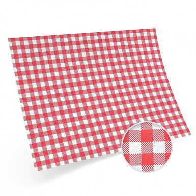 Papierové prestieranie Karo červené 40 x 30 cm [200 ks]