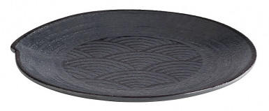 Tanier DARK WAVE Ø 22 cm, výška: 2 cm melamín vnútro: dekor