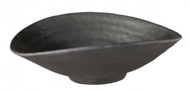 Miska ZEN 17,5x15,5 cm, výška: 5,5 cm, 0,2 l melamín farba čierna, optika kameň