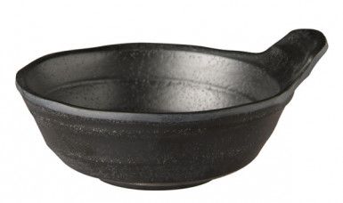 Miska ZEN Ø 11,5 cm, výška: 4 cm, 0,15 l melamín farba čierna, optika kameň