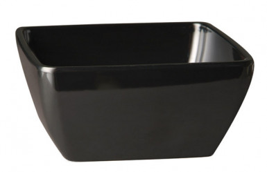 Miska PURE 12,5 x 12,5 cm, výška: 6,5 cm, 0,4 l melamín farba čierna