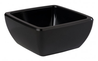 Miska PURE 6,5 x 6,5 cm, výška: 3 cm, 0,05 l melamín farba čierna