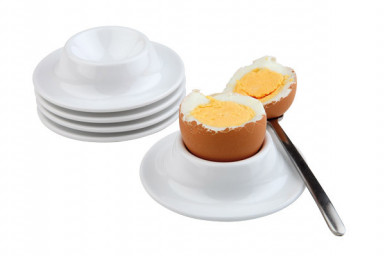 Stojan vajce set 4 ks Ø 8,5 cm, výška: 2 cm melamín farba biela
