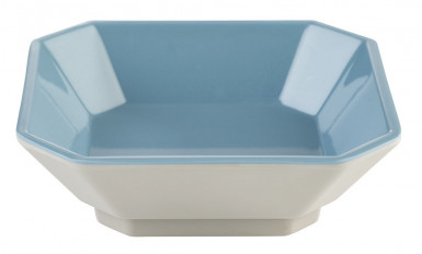 Miska MINI 9,5x9,5cm, výška:3cm, 0,1lt melamín, farba šedá, vnútro: farba modrá, lesklý