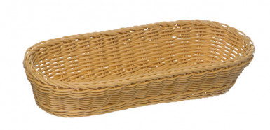 Košík Baguette ovál PROFI LINE 28x16cm, výška:8cm polypropylén, farba čierna