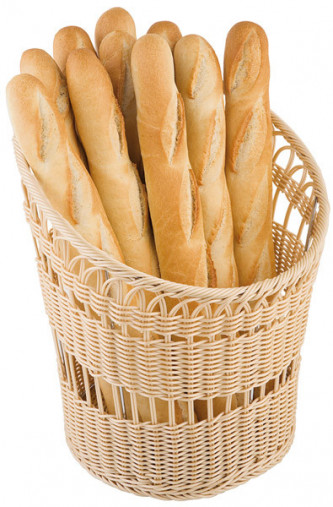 Košík ECONOMIC bagety Ø 35 cm, výška: 25/42 cm polypropylén, farba svetlo béžová