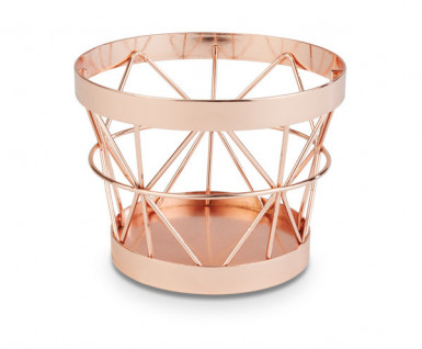 Košík / stojan APS PLUS Ø 10,5/8,5 cm, výška: 8 cm kov, medený-look