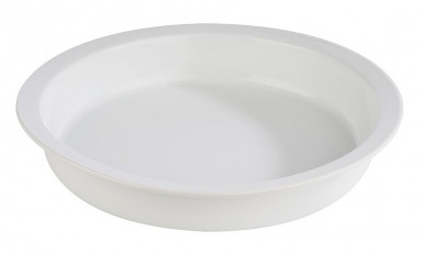 Vložka porcelán Chafging Dish guľatý Ø 39 cm, výška: 6 cm farba biela, vhodný na pečenie a mikrovlnú rúru