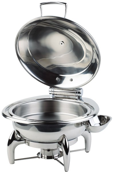 Chafing Dish GLOBE GN 2/3 44x41cm, výška:34cm, 5,5lt nerez, hydraulický vrchnák