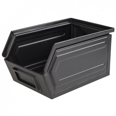 Box snack INDUSTRIAL 23 x 15,5 cm, výška: 13 cm, 2,4 l čierny kov