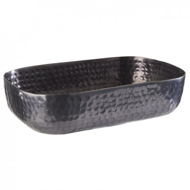 Miska 23 x 15,5 cm, výška: 6 cm, 1,4 l hliník, farba tmavý kov