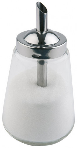 Dávkovač cukor Ø 8,5 cm, výška: 15 cm, 0,3 l nádoba sklo