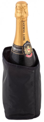 Chladič manžeta na fľaše šumivé víno/šampanské Ø 11 cm, výška: 18 cm nylon, PE, farba čierna