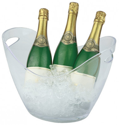 Chladič sekt/víno 35 x 27 cm, výška: 25,5 cm, 6 l MS, sklo číre